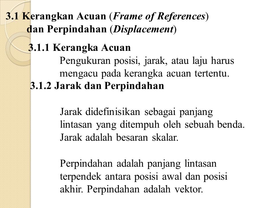 3.1 Kerangkan Acuan (Frame of References)