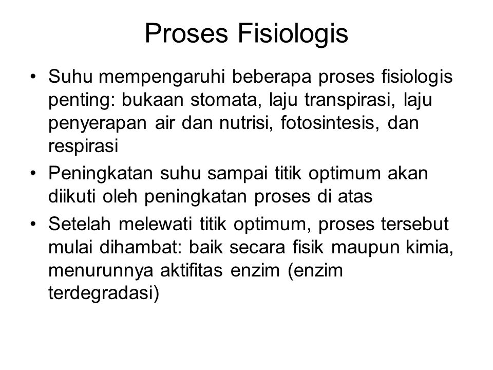 Proses Fisiologis