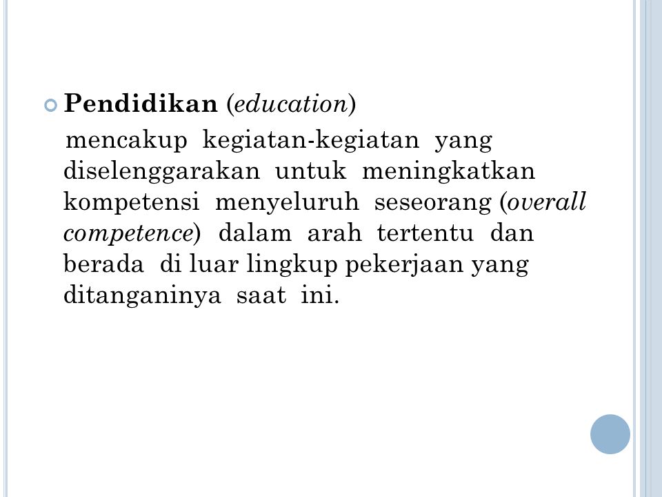 Pendidikan (education)