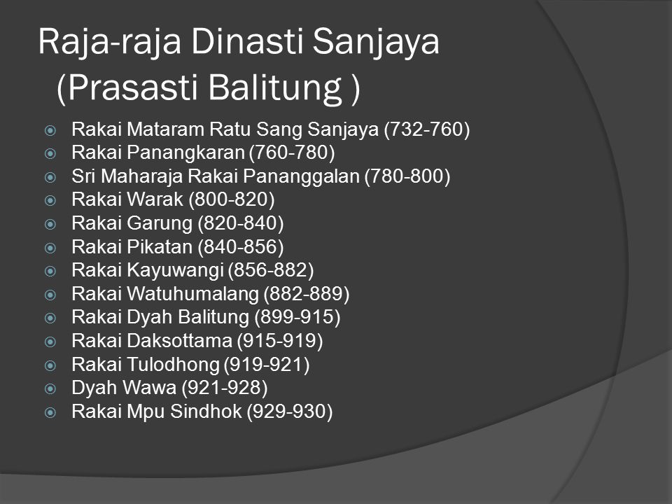 Raja-raja Dinasti Sanjaya (Prasasti Balitung )
