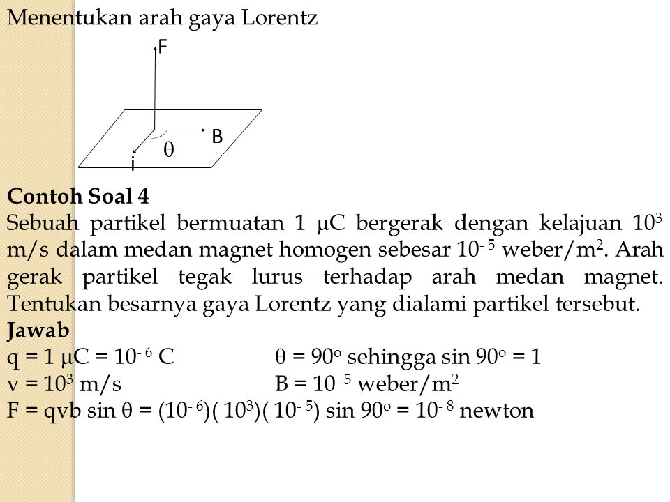 Menentukan arah gaya Lorentz