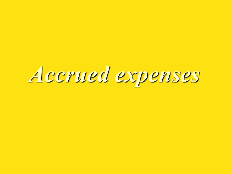 Accrued expenses