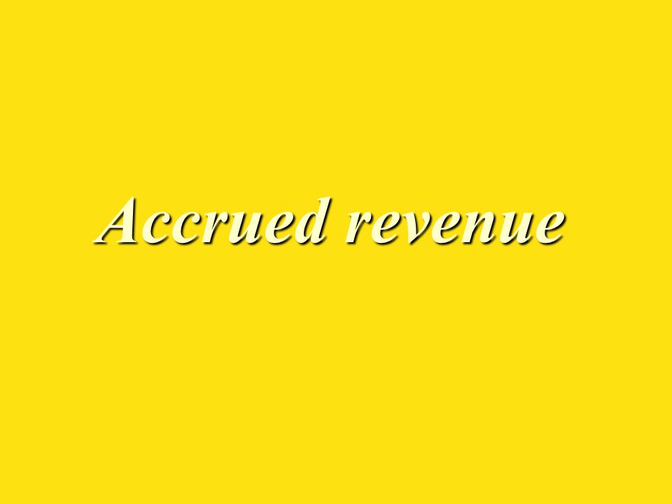 Accrued revenue
