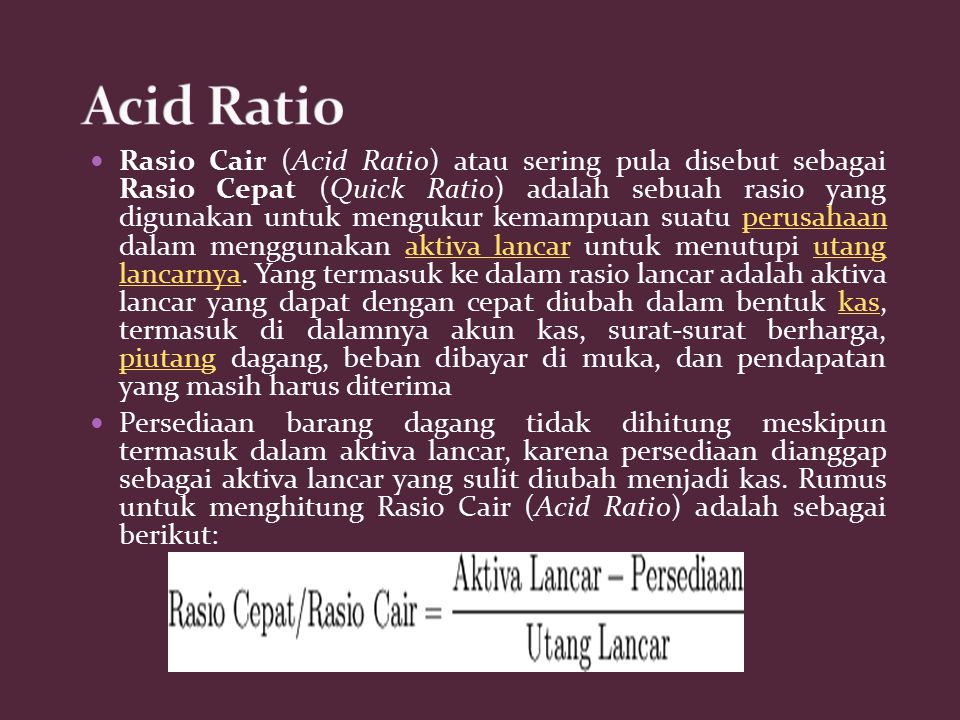 Acid Ratio