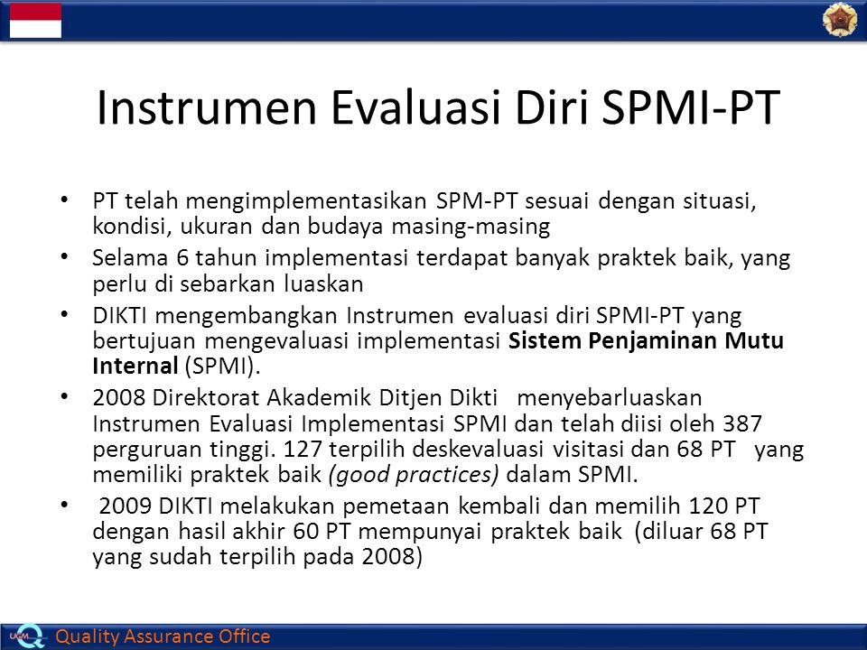 Instrumen Evaluasi Diri SPMI-PT