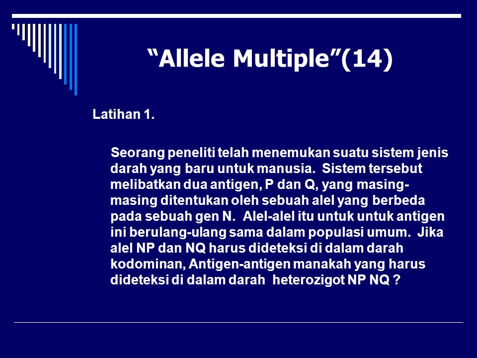 Allele Multiple (14) Latihan 1.
