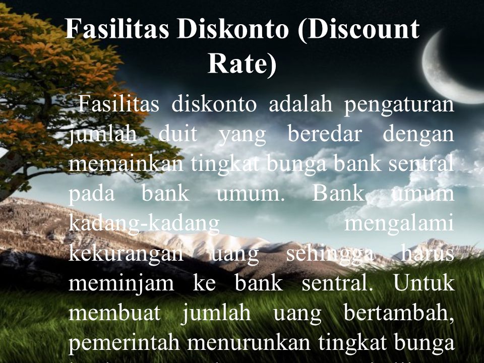 Fasilitas Diskonto (Discount Rate)