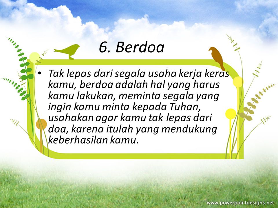 6. Berdoa