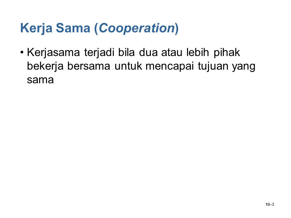 Kerja Sama (Cooperation)