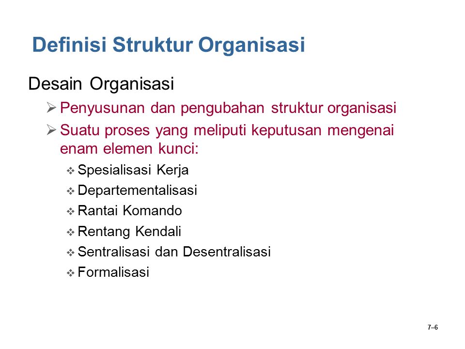 Definisi Struktur Organisasi
