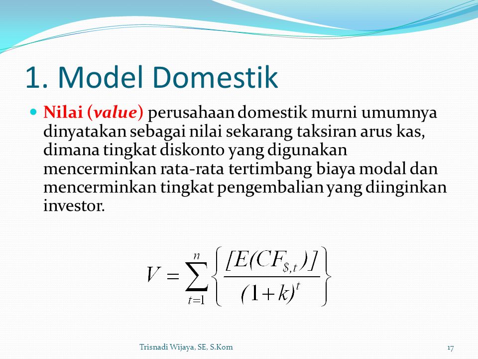 1. Model Domestik