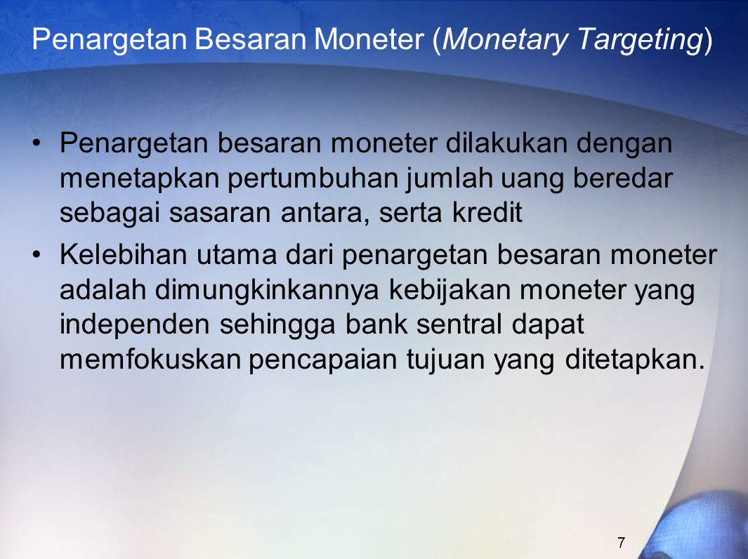 Penargetan Besaran Moneter (Monetary Targeting)