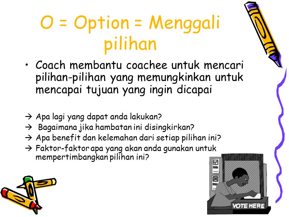 O = Option = Menggali pilihan