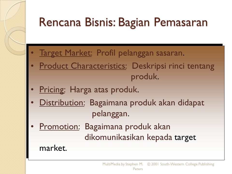 Rencana Bisnis: Bagian Pemasaran