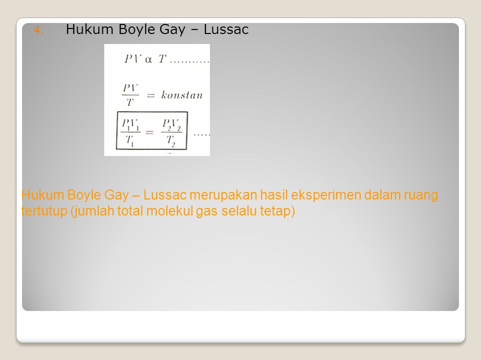 Hukum Boyle Gay – Lussac