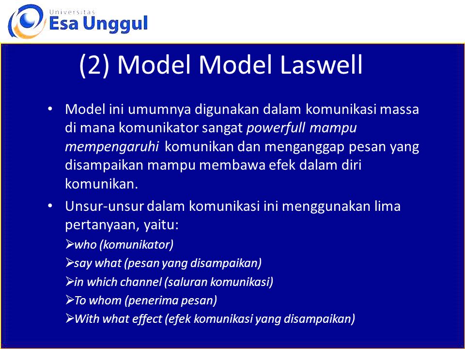 (2) Model Model Laswell