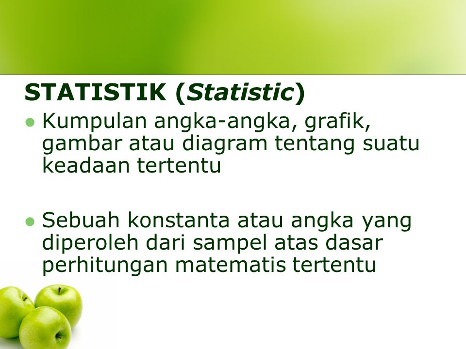 STATISTIK (Statistic)
