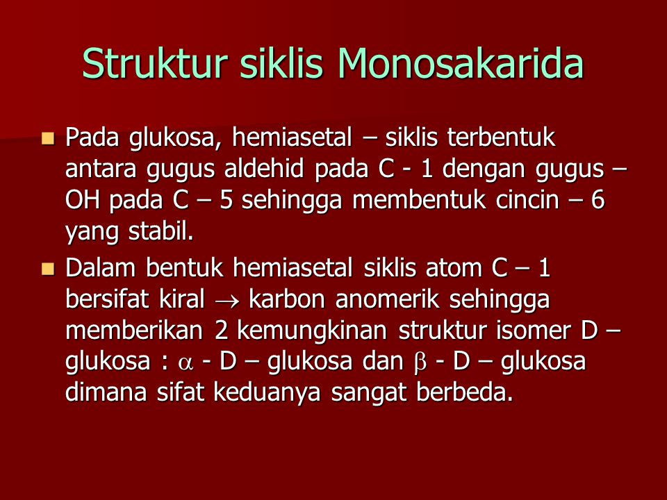Struktur siklis Monosakarida