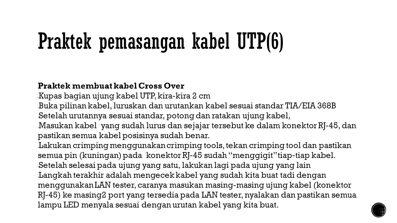 Praktek pemasangan kabel UTP(6)