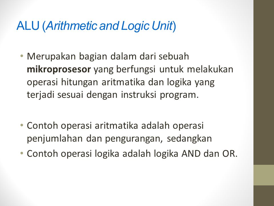 ALU (Arithmetic and Logic Unit)