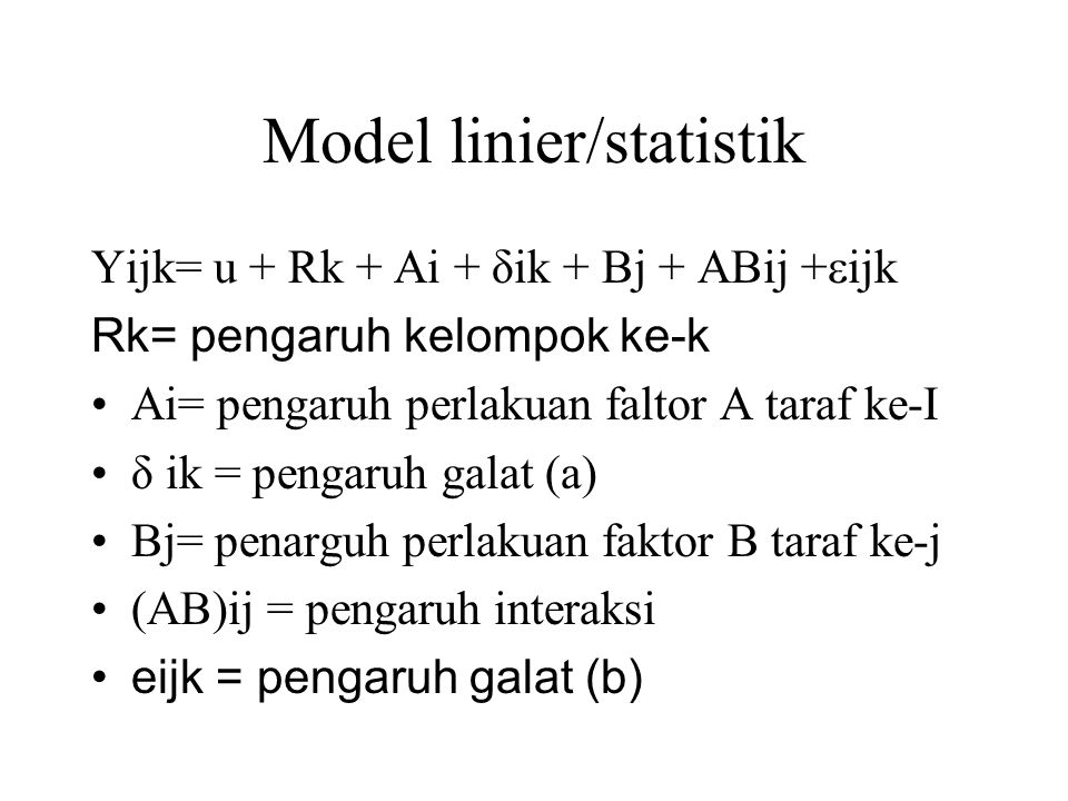 Model linier/statistik