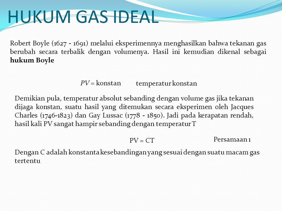 HUKUM GAS IDEAL