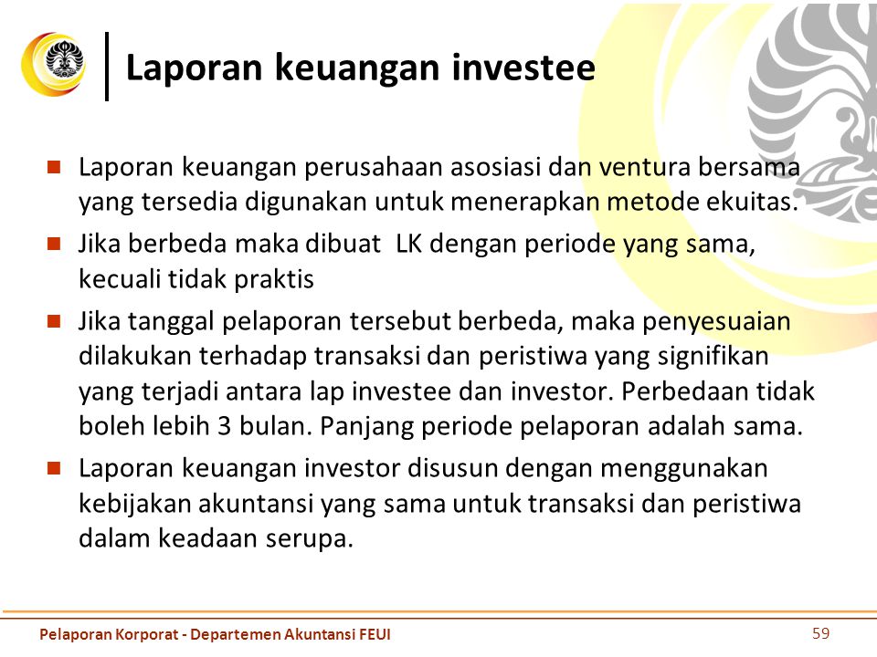 Laporan keuangan investee