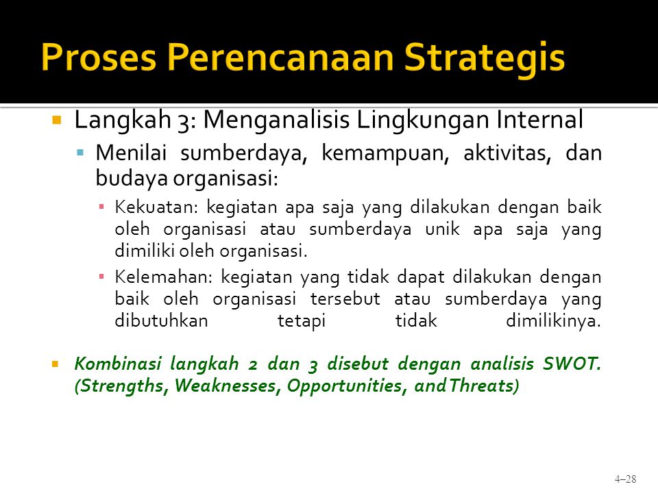 Proses Perencanaan Strategis