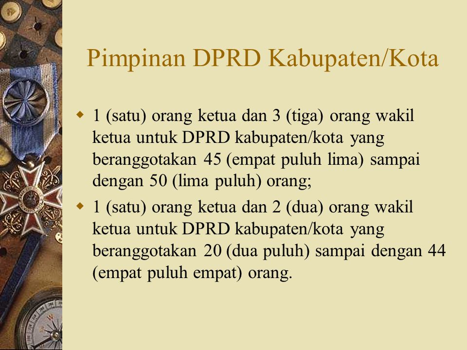 Pimpinan DPRD Kabupaten/Kota