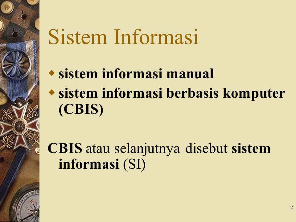 Sistem Informasi sistem informasi manual