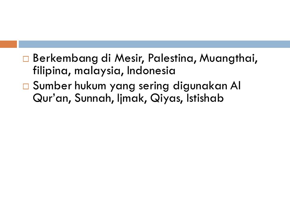 Berkembang di Mesir, Palestina, Muangthai, filipina, malaysia, Indonesia