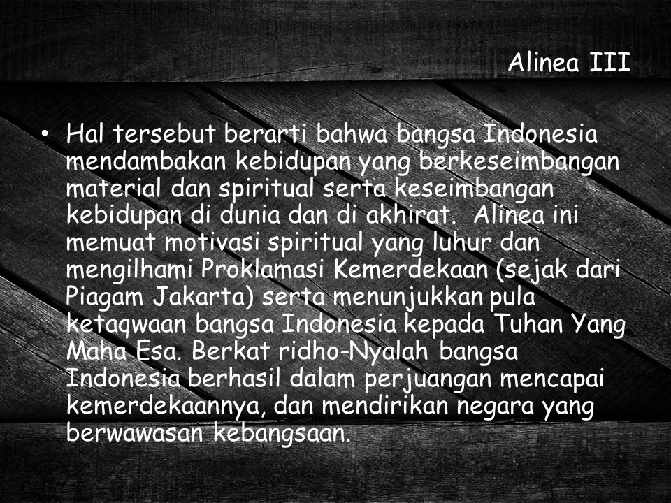 Alinea III