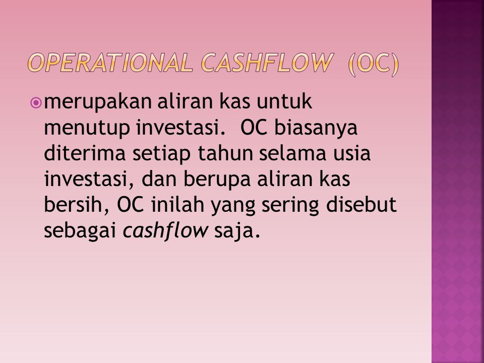 Operational cashflow (OC)