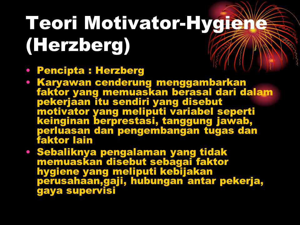 Teori Motivator-Hygiene (Herzberg)