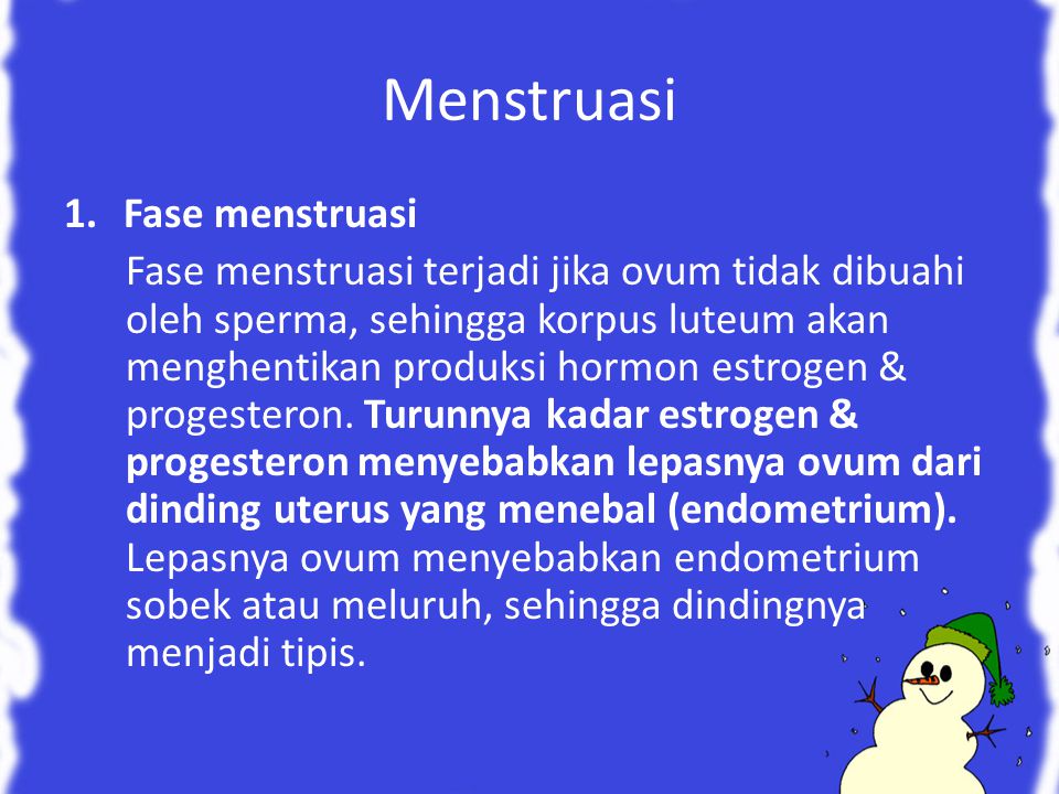 Menstruasi Fase menstruasi