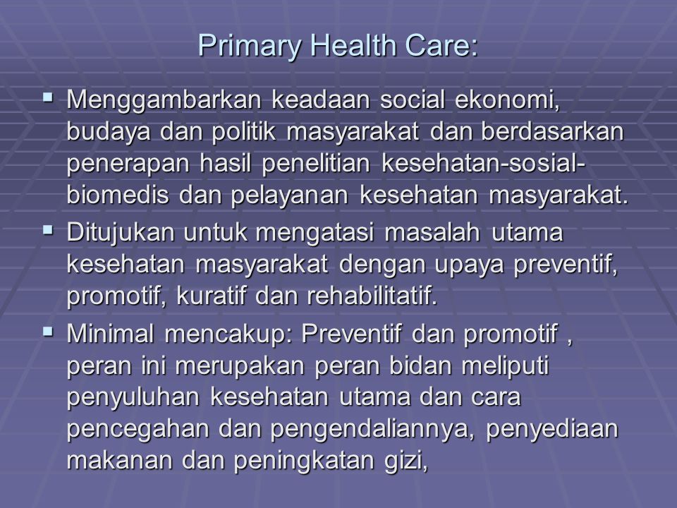 Primary Health Care: