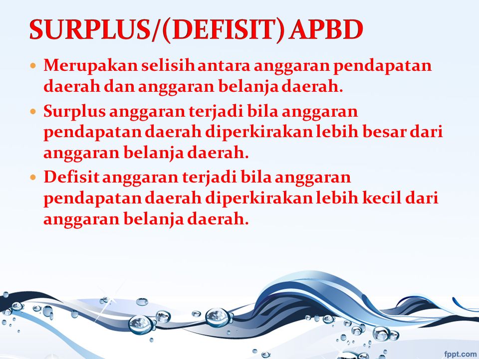 SURPLUS/(DEFISIT) APBD