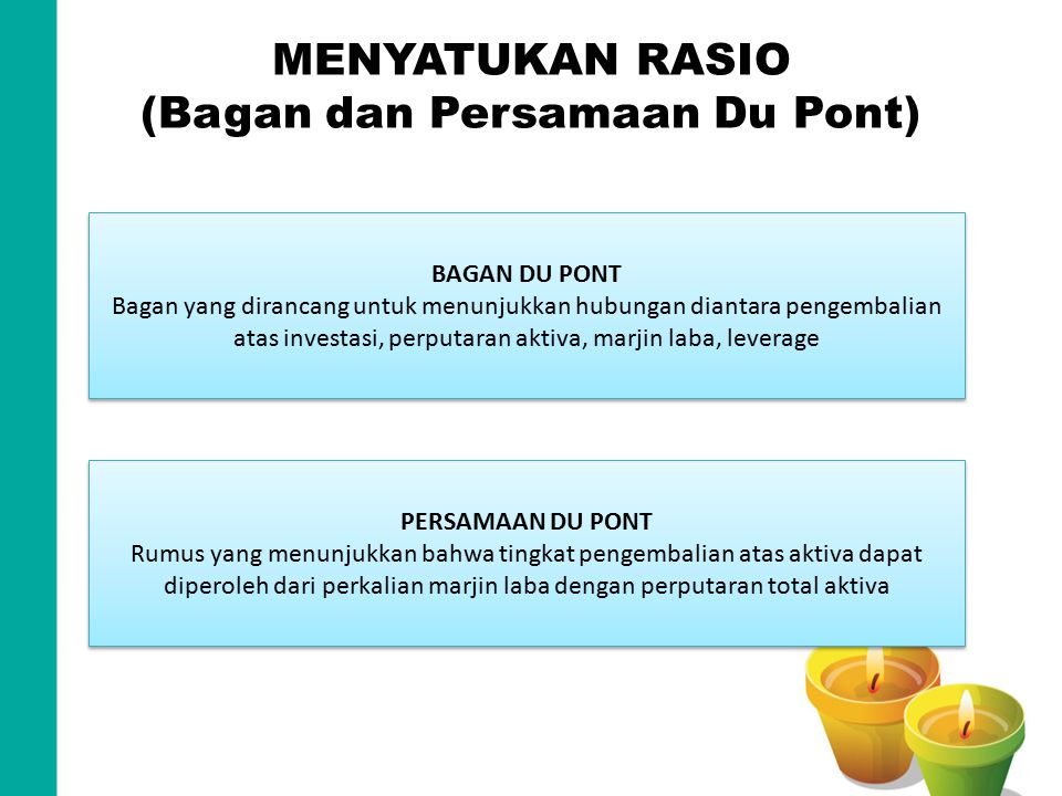 MENYATUKAN RASIO (Bagan dan Persamaan Du Pont)