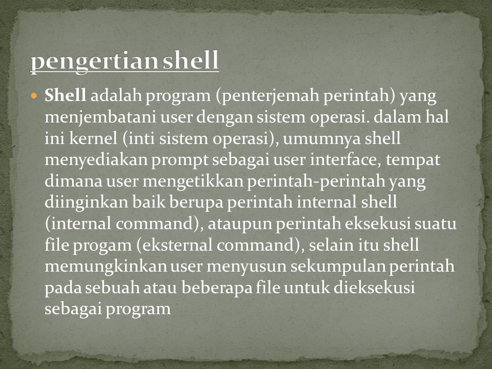 pengertian shell