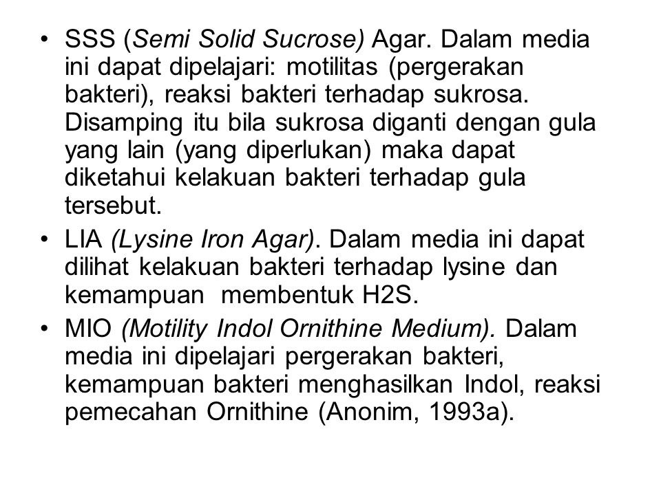 SSS (Semi Solid Sucrose) Agar