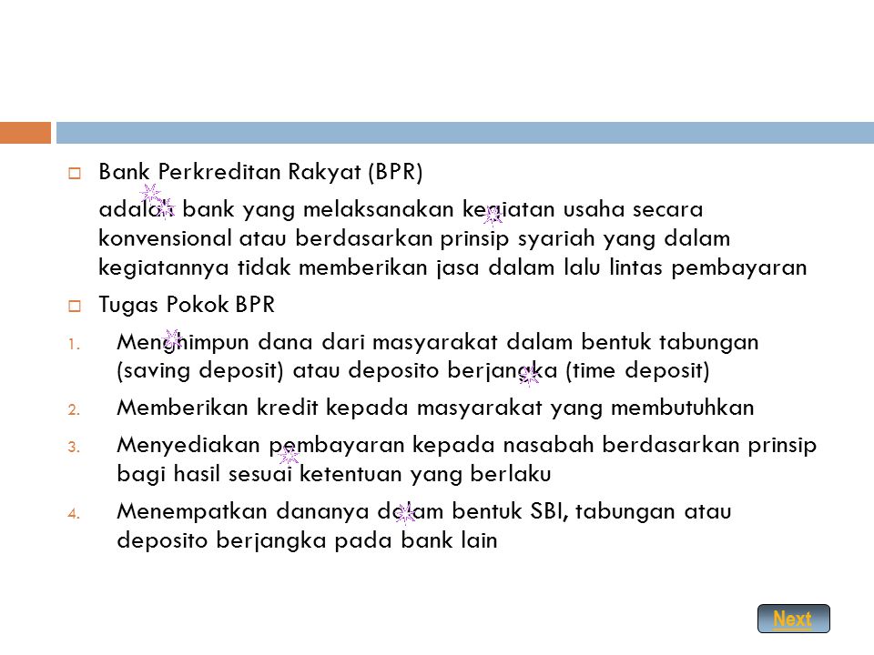 Bank Perkreditan Rakyat (BPR)