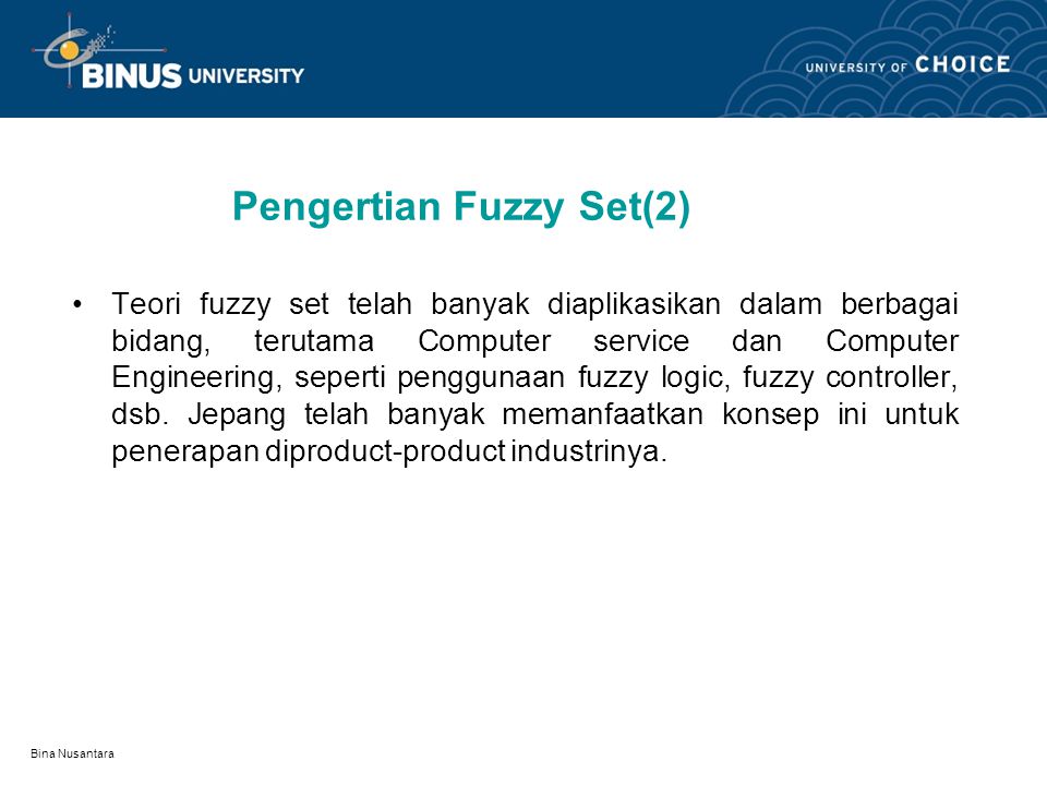 Pengertian Fuzzy Set(2)