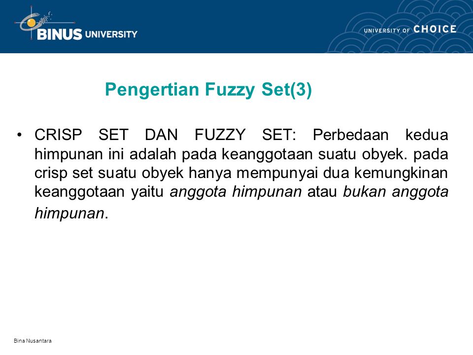 Pengertian Fuzzy Set(3)