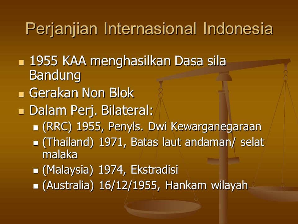 Perjanjian Internasional Indonesia
