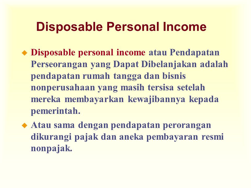 Disposable Personal Income