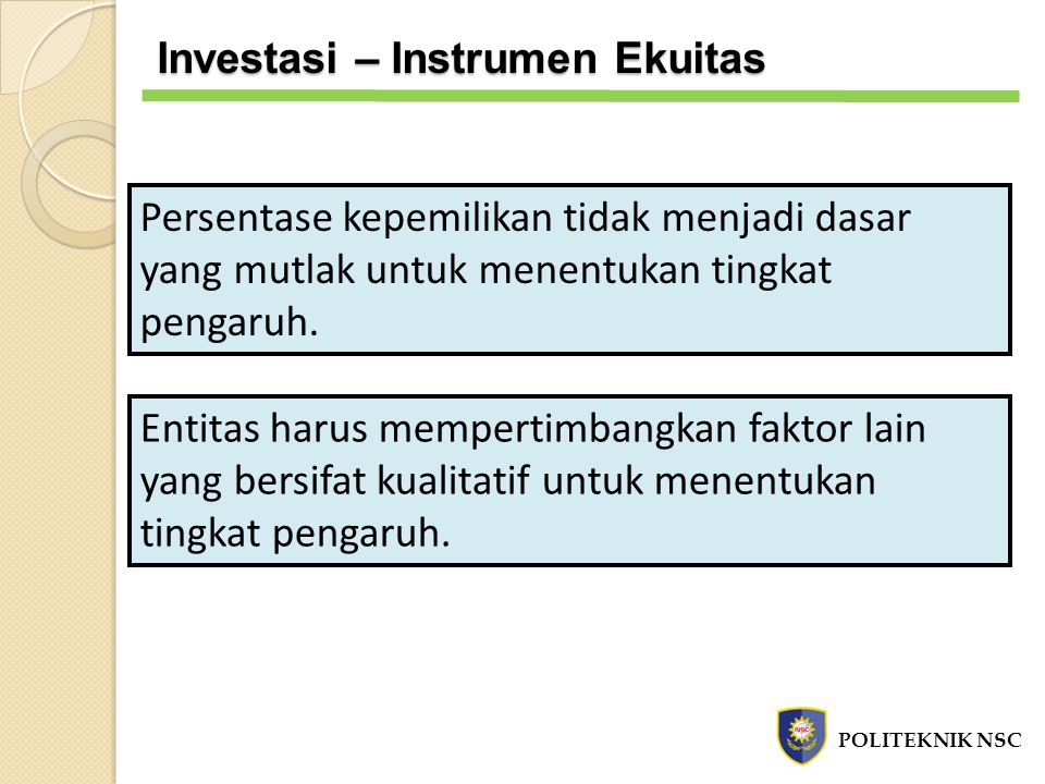 Investasi – Instrumen Ekuitas