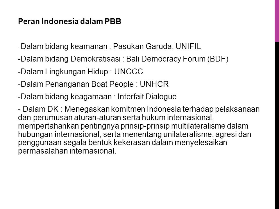 Peran Indonesia dalam PBB