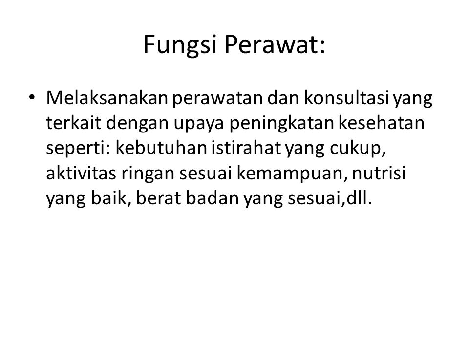 Fungsi Perawat: