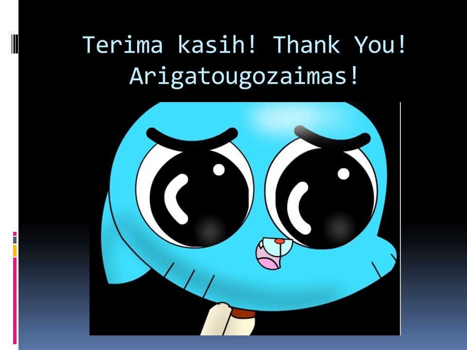 Terima kasih! Thank You! Arigatougozaimas!