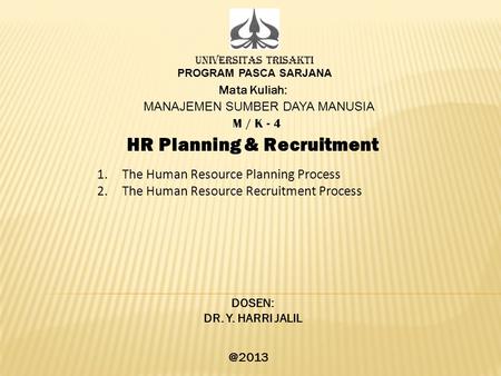 HR Planning & Recruitment